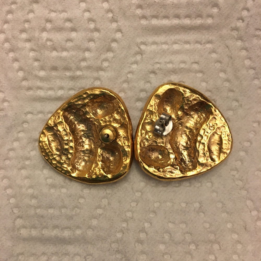 Triangle Shape Multi Colored Swirl Earrings - image 2